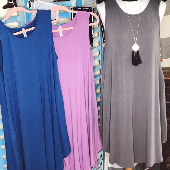 Grey comfy t-shirt dress with pockets ✨ - Picture 1 of 3